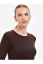 Brown Slim Fit Knitted Blouse 50317061-Vr029 - 2