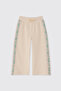 Baby Girl Ecru 2-Piece Tracksuit Set - 2