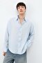 Modal Fabric Oversize Shirt Baby Blue - 7