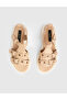 Pena Genuine Leather Beige Women's Sandals - 4