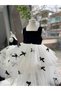 Elegant Black Bow Detail Special Design Birthday Concept Tutu Dress + Buckle - 5