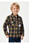 Boy's yellow plaid lumberjack shirt