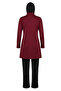 Beli Belted Half-Zip Elegance Hijab Swimsuit 2600-01 Claret Red - 6