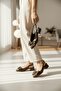 Duta Bowknot Brown (4 cm Heel) Pointed Toe Heeled Shoes