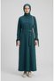 Snap Detailed Belted Sports Dress 71183-01 Petrol - 3