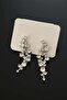 Silver Color Stone Detailed Earrings (Pair) - 2