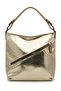 Women's Patterned Leather Zipper Detailed Casual Hobo Shoulder Bag