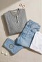 Gray Cotton Blend Seasonal Women's Knitwear Cardigan - 5
