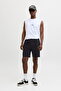 Men Black Pintuck Detail Sweat Shorts - 2