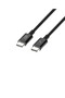 كابل USB-C إلى USB-C من مادة TPE مع رأس صلب من البولي كربونات، 60 واط، 1 متر، أسود - 2