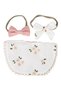 -Ava Baby Bib and Ribbon Bow Set - Floral Print - White - 0Y to 4Y - 3