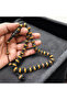 Large Size Silver and Amber Inlaid Special Craftsmanship Kuka Prayer Beads - 2