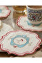 6 Linen Fabric Embroidered Coffee Side Cocktail Napkins & Coasters Serving Napkins - 4
