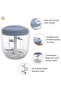 قطاعة خضروات يدوية سعة 1000 مل - أداة متعددة الوظائف لتقطيع الخضروات بشفرات حادة وسهلة الاستخدام - 4