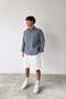 Striped Navy Blue Linen Oversize Shirt - 3