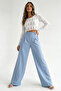 Low-Cut Crop Knit Sweater with Ripped Detail, Long Sleeves, Slim Fit - White - 5