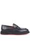 - Black Genuine Leather Laceless Men's Casual Shoes 250-2575