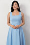Square Neck Sleeveless Crepe Dress 2026-4558 - 2