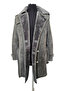 Suede Genuine Sheep Fur Men's Trench Coat - Burb - Gray - 2