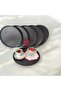 Metal Tray 24 cm Metal Plate 6 Pieces Round Tea Coffee Presentation Tray Presentation Plate