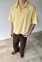 Basic Oversize Yellow Poplin Crop Shirt - 2