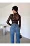 High Collar Lace Blouse - Black - 3