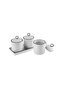 Line Porcelain 3-Piece Spice Set with Stand and Vacuum Lid 400 ml - 8