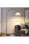 Modern Arc Floor Lamp with Metal Frame & PVC Shade – Minimalist Standing Lamp