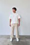 Pleated Baggy Fit Fabric Beige Trousers - 4