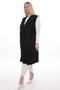 Women's Long Pocketed Vest with Buttons Seasonal Crystal Mother Viscose Hijab Tunic - 2