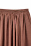 4612 Women's Pleated Loose Skirt with Side Pockets Brown - 2