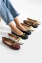 Liva Women's Chain Detailed Ballerina Shoes – Stylish Daily Flat Ballerinas - Comfortable Sole - 4