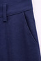 4773 Women's Pleated Palazzo Trousers Navy Blue - 2