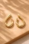 Minimal Asymmetric Gold Earrings Modern Stylish Design, Suitable for Daily & Special Occasion Wear - 2
