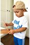 Boys' Printed T-Shirt and Striped Tracksuit Set - 4