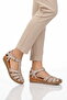 Beige Velcro Lightweight Women's Daily Sandals Pc-54522 Z - 2