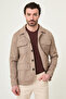 Gray Slim Fit Pocket Lapel Men's Trenchcoat Brown - 21338.26Y - 4