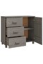 Sideboard HAMAR Light Grey 90x40x80 cm Solid Pinewood - 4