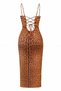 Elegant Satin Maxi Dress, Sleeveless V-Neck Bodycon Evening Dress with Side Slit - 5