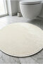 Round Multi-Purpose Bathroom Mat Non-Slip Base Foot Mat 50X50 Modern Patterned Soft Base - 2