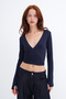 Tie-Back Long Sleeve Blouse B1892 - 2