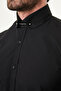 Straight Slim Fit Collar Pinched Men's Shirt Black - 37634.22Y - 2