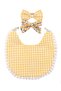 - Isabella Ribbon Headband and Reversible Baby Bib For Babies - Floral Yellow- 0Y to 4Y - 3