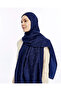 Alia Jacquard 60% Lyocell 40% Cotton Shawl-4-Cobalt Blue - 2