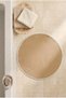 Round Multi-Purpose Bathroom Mat Non-Slip Base Foot Mat 50X50 Modern Patterned Soft Base - 3