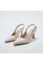 Women's Heeled Shoes Patent Leather Belt Gold Buckle Detailed Stylish Classic Stiletto Office Event Model