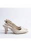 Women's Heeled Shoes Patent Leather Belt Gold Buckle Detailed Stylish Classic Stiletto Office Event Model - 3