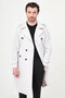 Straight Slim Fit Belted Double-Breasted Long Men's Trenchcoat Stone - 21340.26Y - 4