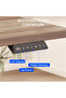 FLEXISPOT EN2 cm Electric Sit Stand Desk with Cable Management - White Frame and Oak Top - 8