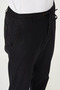 Straight Slim Fit Men's Trousers with Drawstring and Stitching Detail Black - 38348.26Y - 2